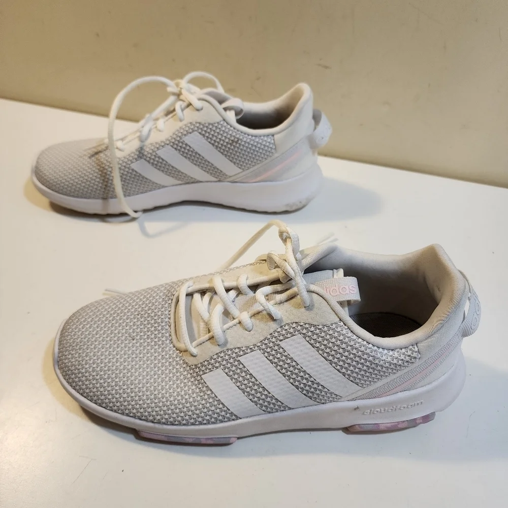 Adidas Gray and Pink Sneakers Size 7
